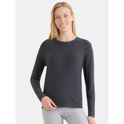 Athletic Works ButterCore Women's Long Sleeve Tee, Moisture Wicking, Stretchable, Relaxed Fit, Black, Sizes XS-4X