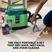 Shark VX100 EveryMess 3-in-1 Portable Wet Dry Vacuum and Stain Remover, Corded Electric, 1 Gallon