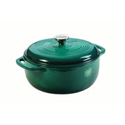 Lodge EC6D38 6 Quart Enameled Cast Iron Dutch Oven. Deep Teal Enamel Dutch Oven (Lagoon Blue)