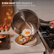 Thyme&Table 13-Piece Tri-Ply Stainless Steel Cookware Set, Silver, Oven Safe, Induction Compatible, TT2574RM