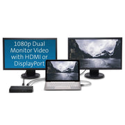 Kensington SD3650 USB 3.0 Dual 2K Laptop Docking Station, HDMI and DisplayPort, 5Gbps Data Transfer, Black, K33997WW