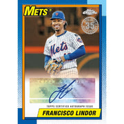 Topps 2025 Chrome Baseball Update Series Value Box, 7 Packs of 4 Cards, Rookie Debut Patch Autographs, Sepia Refractor Parallels, 95080992