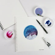 Grumbacher Mixed Media Paper Pad, 7 x 10 in, 98 lb./160 GSM, 60 Sheets, Dual Loop Wire Bound, In & Out Pages, White