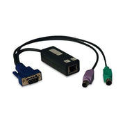 Tripp Lite NetCommander PS/2 Server Interface Unit with HD15 and PS/2 to RJ45 Connector, Cat5e Compatible, Compact Design, B078-101-PS2