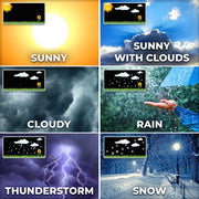 Sharp Weather Station with Wireless Indoor Outdoor Thermometer, Humidity Monitor, Atomic Clock, Alarm, Calendar, 12-Hour Forecast, AC or Battery Powered, SPC1027AMZ