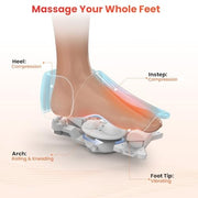 CuPiLo Foot Massager with Heat, Shiatsu Massage, Adjustable Vibration and Compression, Removable Washable Sleeves, Men's Size 13, CPL-5522