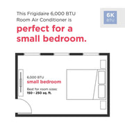 Frigidaire FHWC063TB1 6,000 BTU Window Air Conditioner with Remote in White