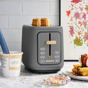 Made by Gather Beautiful 2 Slice Touchscreen Toaster, Oyster Gray