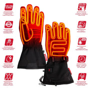 Gerbing GER-GVS7-W-B-M Battery Heated Gloves 7V S7 for Ladies - Black - M