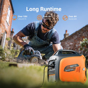 Efurden 2800W Portable Inverter Generator, Gas Powered, EPA Compliant, CO Shutdown, Low Noise, Parallel Capability, Orange