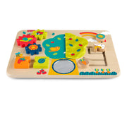 Fisher-Price JDM53 Wooden Activity Station Baby Busy Board Toy for Developmental Play
