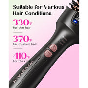 Wavytalk JDL-186 Thermal Brush 1.5 Inch Ionic Heated Ceramic Round Hair Styling Brush, Rose Gold