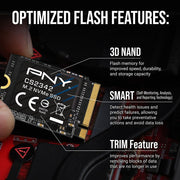 PNY M.2 2230 2TB PCI-Express 4.0 x4 3D NAND Internal Solid State Drive (SSD) M230CS2342-2TB-TB