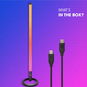 JBL PartyLight Stick Bluetooth 360-Degree LED Light, IPX4 Splashproof, 8-Hour Battery, Black