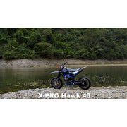 X-Pro DB-Z010-Black Hawk 40cc 4-Stroke Gas Mini Dirt Bike with 10-Inch Tires, Automatic Transmission, Black
