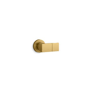 Kohler Exhale Adjustable Wall Bracket with Ball-Pivot Joint, Vibrant Brushed Moderne Brass, Wall Mounted, 98349-2MB