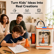 Entina Tina2C 3D Printer, Compact Mini FDM, 9-Point Auto Leveling, Quiet Operation, Orange