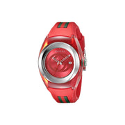 Gucci YA137303 Sync 36MM Women's Red Rubber Watch - Red