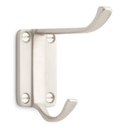 ZHK10 - Thin Profile Brass Coat Hook - Brushed Nickel