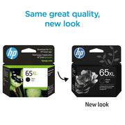 HP N9K04AN#RFD 65XL Black Original Ink Cartridge, High Yield, Compatible with HP ENVY 5010 5012 5052 5055