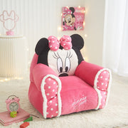 Disney WK321110 Minnie Mouse Kids Figural Bean Bag Chair with Sherpa Trimming, Multi-color