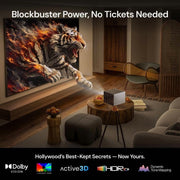 Valerion VisionMaster Pro2 4K Triple Laser Projector, 3000 ISO Lumens, HDR10+, IMAX, Google TV, Nocturne Blue