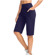 Jzuxvd Jz Women S 9 Long Swim Board Shorts with Pockets High Waisted Beach Swimsuits Knee Length Short for Women with Liner Royal Blue M