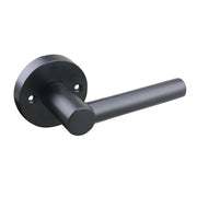 Ewing Dummy Door Handle - Round Rosette - Round Rod Lever Handle - Matte Black