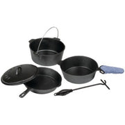 Stansport Pre-Seasoned Cast-Iron 6-Piece Cook Set