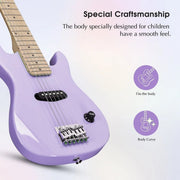 ADM EJC301-PP 30 inch Kids Electric Guitar Beginner Kit, Purple
