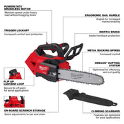 Milwaukee 2826-20C M18 FUEL 12 in. 18V Lithium-Ion Brushless Cordless Battery Top Handle Chainsaw (Tool Only)