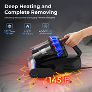 Maircle CY802 MOOSOO Mattress Vacuum Cleaner with UV Light 16Kpa Ultrasonic Bed Vacuum with LED Display Multiple Filtration Handheld Vacuum for Bed Couch