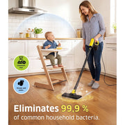 Loheer Multi-Functional Steam Mop with Detachable Handheld Steamer, 300ml Tank, 15s Heat-Up, 248F Steam, Swivel Head for Floors, Carpets, Tiles, STC-800