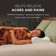 Tempur-Pedic Tempur-Ergo Neck Pillow Small Profile Extra Firm Hypoallergenic White 15300414P
