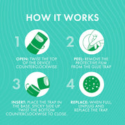 STEM Glue Trap Refill Pads for Flying Insect Fan Trap, Dual-Sided Adhesive, Chemical-Free, 5 Count, Gray