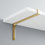 Signature Hardware 406-10-BR-BRSB Enclosed Brass Shelf Bracket - 10