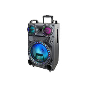 BeFree Sound BFS-555X Rechargeable 12 Inch Bluetooth Portable Party Speaker with Party Lights, FM Radio and USB/TF Inputs