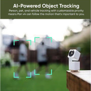 Wyze WYZECPAN4_WHOFL Cam Pan v4 Indoor/Outdoor Plug-In 4K Security Camera with 360 Panilt and Color Night Vision - White