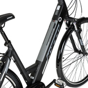 Hyper HYP-E700-1106 Bicycles E-Ride Electric Pedal Assist Commuter Bike, 700C Wheels, Black