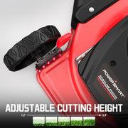 PowerSmart 18 in Gas Lawn Mower, 144CC OHV Engine, 3-in-1 Cutting System, Foldable Frame, 5-Position Height Adjustment