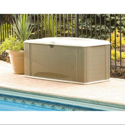 Rubbermaid Deck Box with Seat, Extra Large, 120 Gal., 16 cu. ft., Olive Steel (FG5E3900OLVSS)