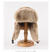 CassandraHayley Unisex Winter Trapper Hat, Thick Fleece-Lined Aviator Cap with Ear Flaps and Adjustable Chin Strap, Khaki