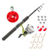 Zebco Telescopic Adventure Spin Fishing Combo Kit, Silver, Fiberglass Rod, Fast Action Medium Power, 66 in, 2000 Size Reel DIADV20565M