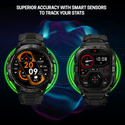 Carbinox Blaze Smart Watch, Rugged GPS Fitness Tracker, IP69K Waterproof, Gorilla Glass Display, 170+ Sports Modes, Call and Notification Support, Android and iOS Compatible