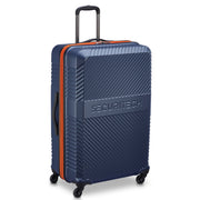 Securitech by Delsey Patrol 31 Large Checked Hardside Spinner Luggage, Durable Scratch-Resistant ABS Shell, Expandable, Smooth-Glide 360 Single Spinner Wheels, Blue, 40400680511