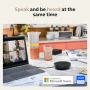 Jabra Speak2 75 Wireless Bluetooth Speakerphone, 4 Noise-Cancelling Microphones, 65mm Speakers, USB-A and USB-C, Microsoft Teams Certified, Dark Gray, 2775-109-01