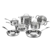Cuisinart TPC-11 Tri-Ply Pro 11-Piece Stainless Steel Cookware Set