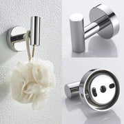 MARMOLUX ACC Bathroom Hardware Set, 4-Piece SUS 304 Stainless Steel Towel Racks with Polished Chrome Mirror Finish, Hand Towel Ring, Toilet Paper Holder, Towel Hook, Towel Bar, MA-S911-4PC