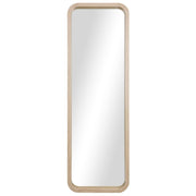 Mainstays Floor Mirror, 17x53 Inch Rounded Edge Rectangular, Lightwood Grain Finish