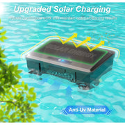 YOMA Y90 Solar Powered Robotic Pool Skimmer, Dual Cleaning Modes, Smart Obstacle Avoidance, Self-Parking, Salt- and Chlorine-Tolerant Motors, UV-Resistant Coating